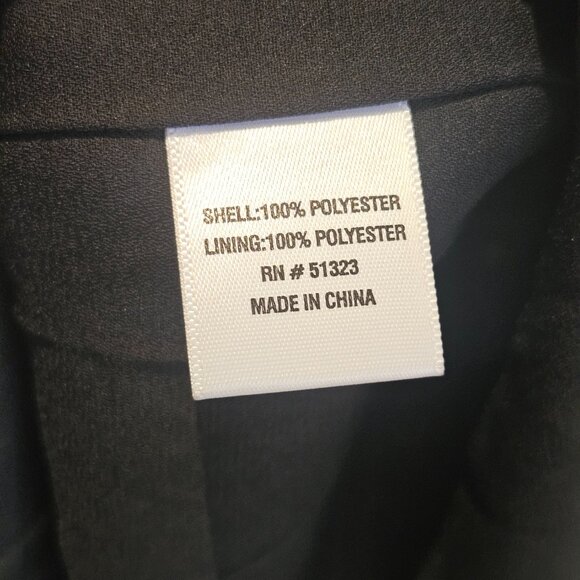 MSK Floral Chiffon Dress Size XL Sheer Sleeve Tie Back Boho Romantic Fall Outfit - Picture 9 of 10